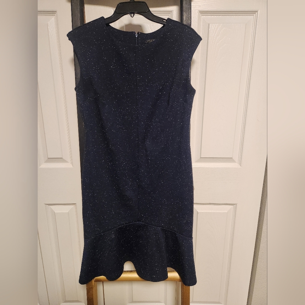 Elegant Navy Blue Speckled Dress